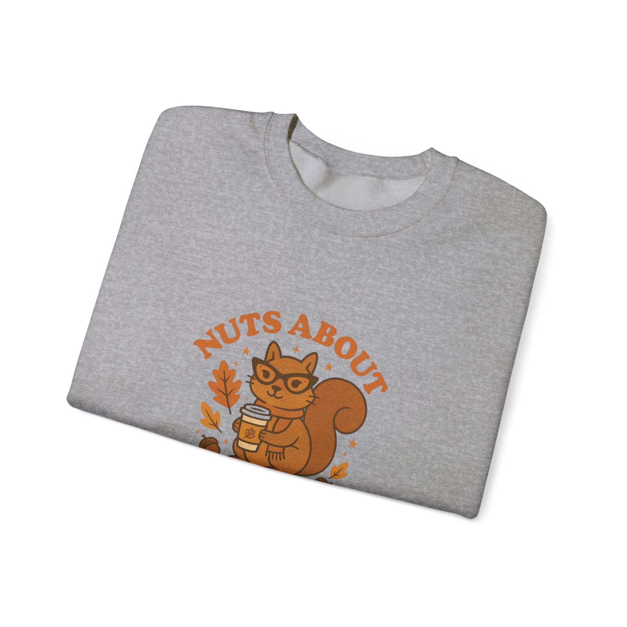 Funny Fall Squirrel Crewneck Sweatshirt - Nuts About Fall