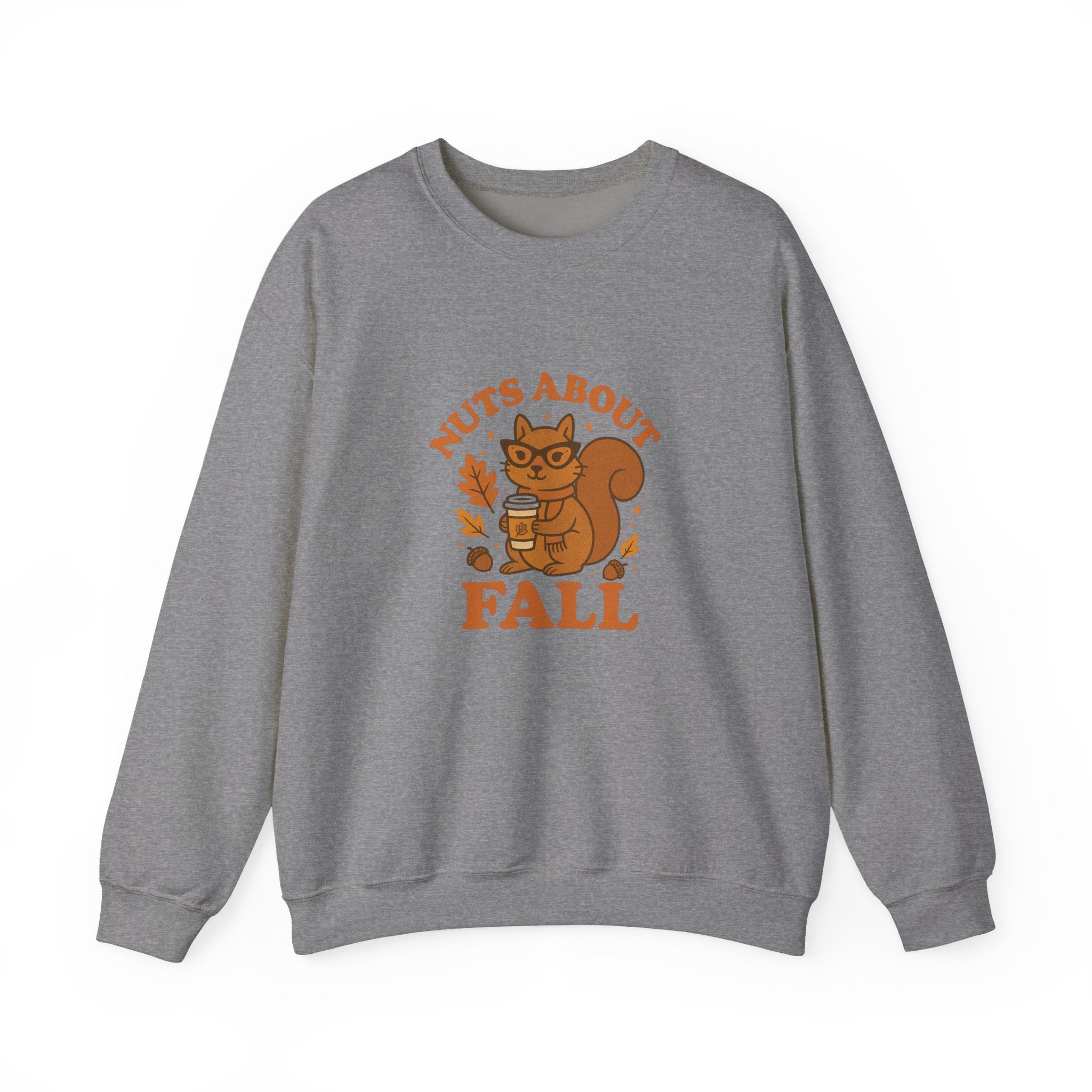 Funny Fall Squirrel Crewneck Sweatshirt - Nuts About Fall