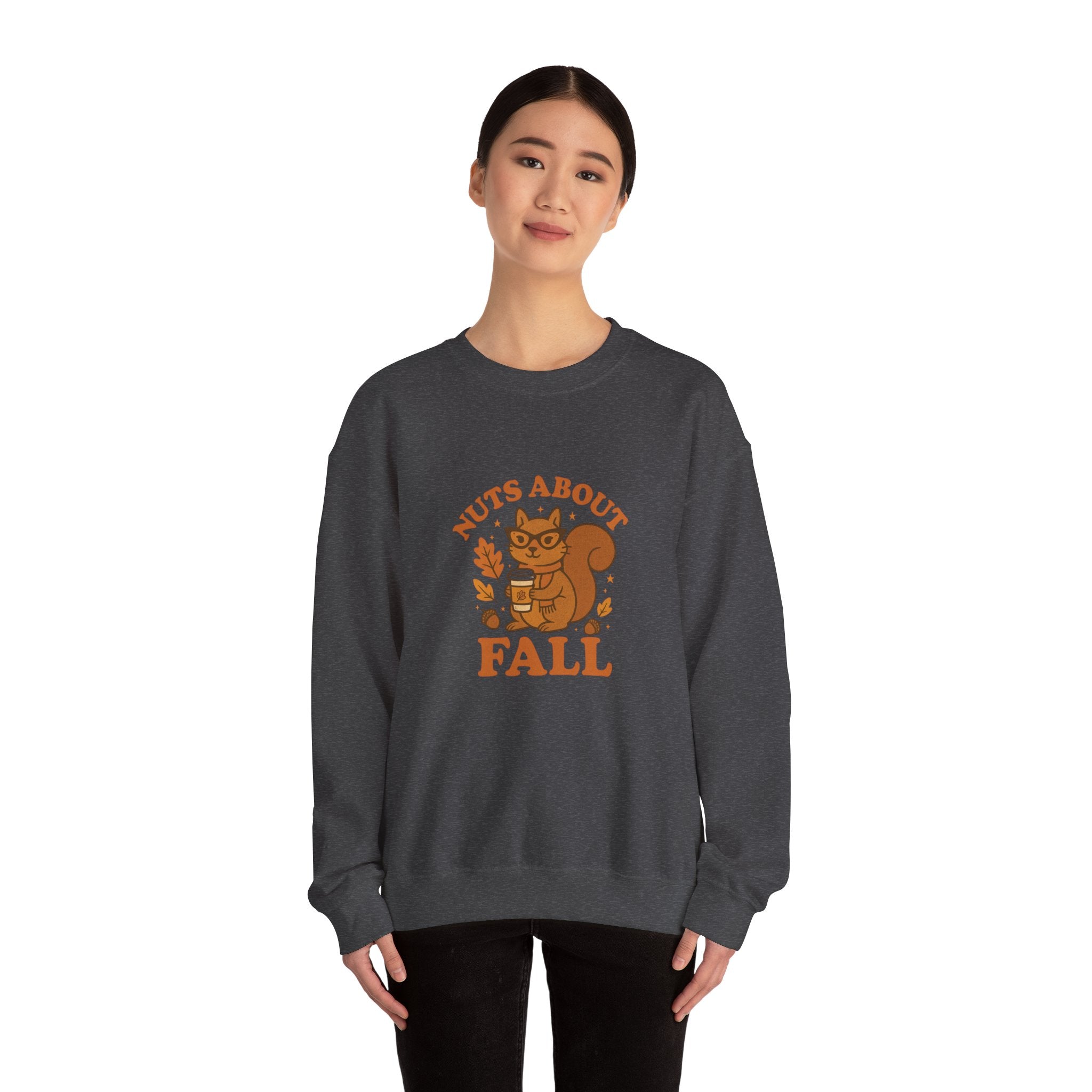 Funny Fall Squirrel Crewneck Sweatshirt - Nuts About Fall