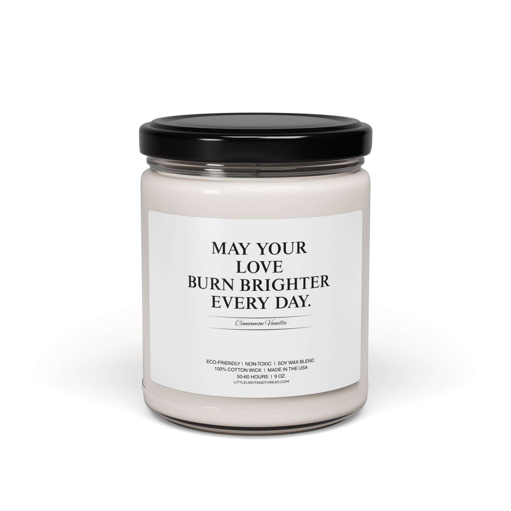 Wedding Candle – May Your Love Burn Brighter Every Day | Newlywed Gift | Personalized Soy Candle | Romantic Wedding Keepsake