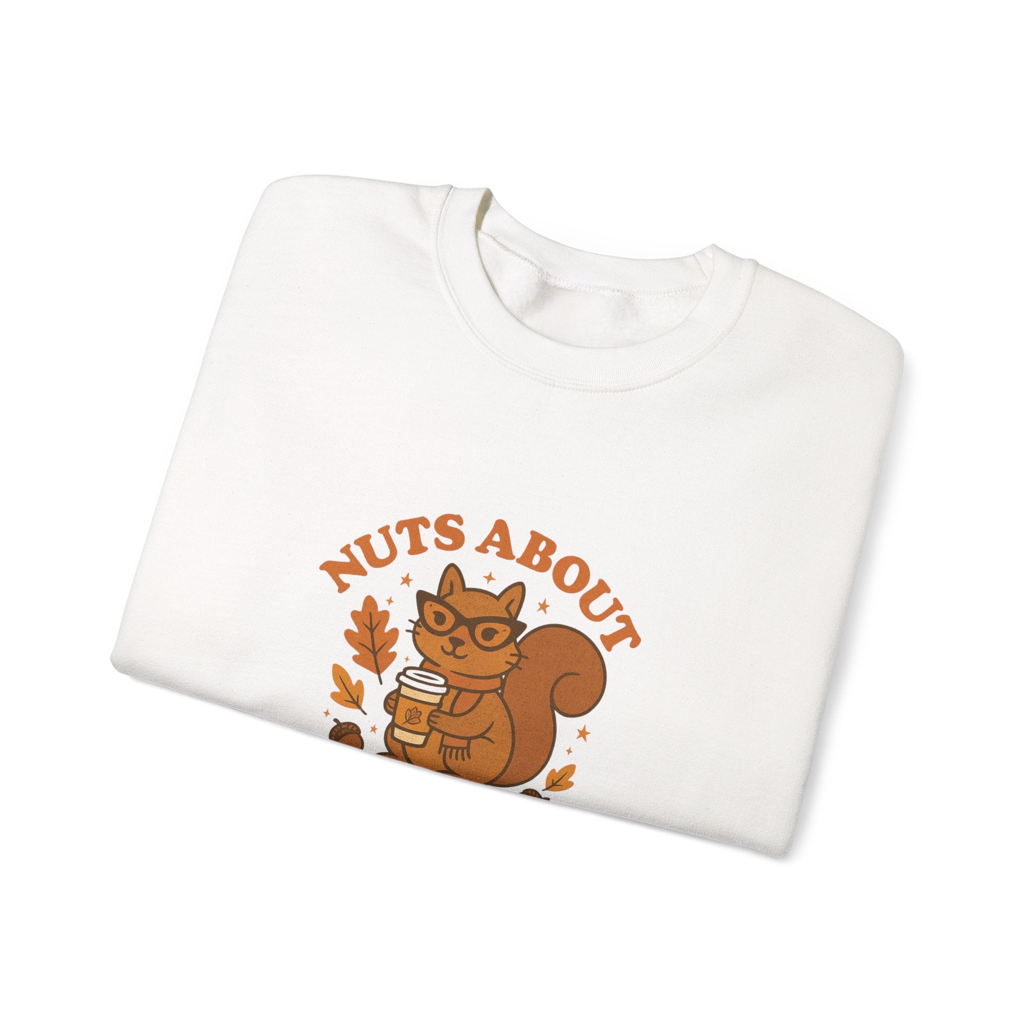 Funny Fall Squirrel Crewneck Sweatshirt - Nuts About Fall