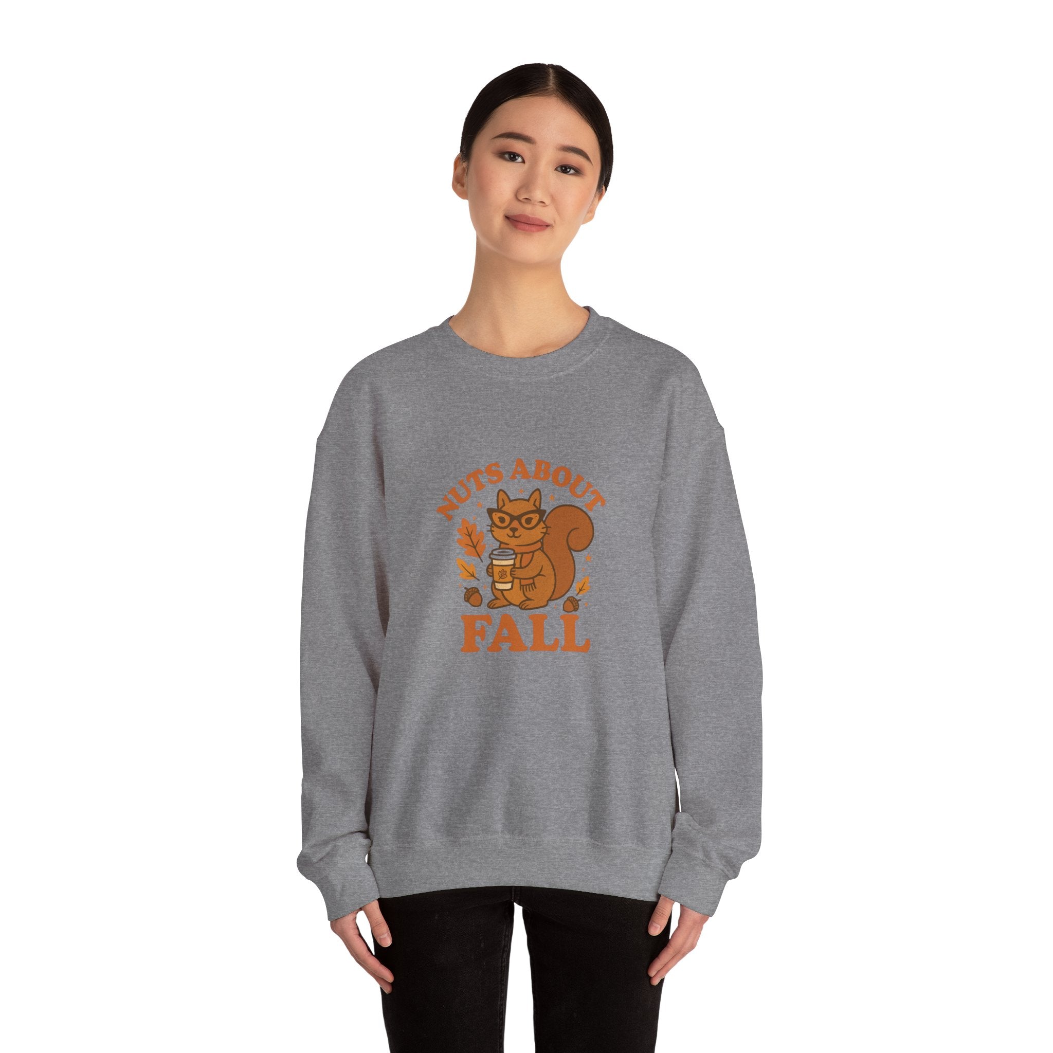 Funny Fall Squirrel Crewneck Sweatshirt - Nuts About Fall