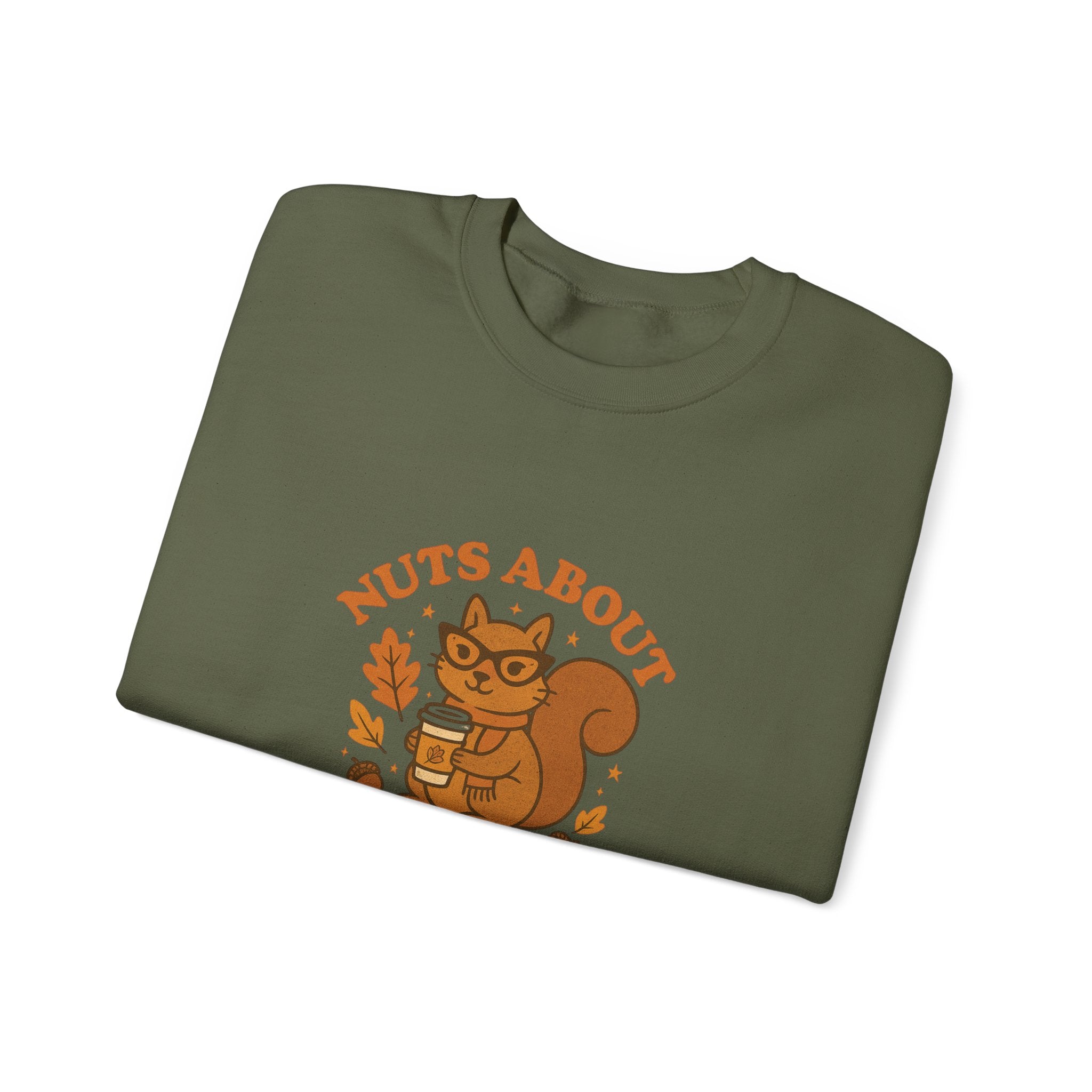 Funny Fall Squirrel Crewneck Sweatshirt - Nuts About Fall
