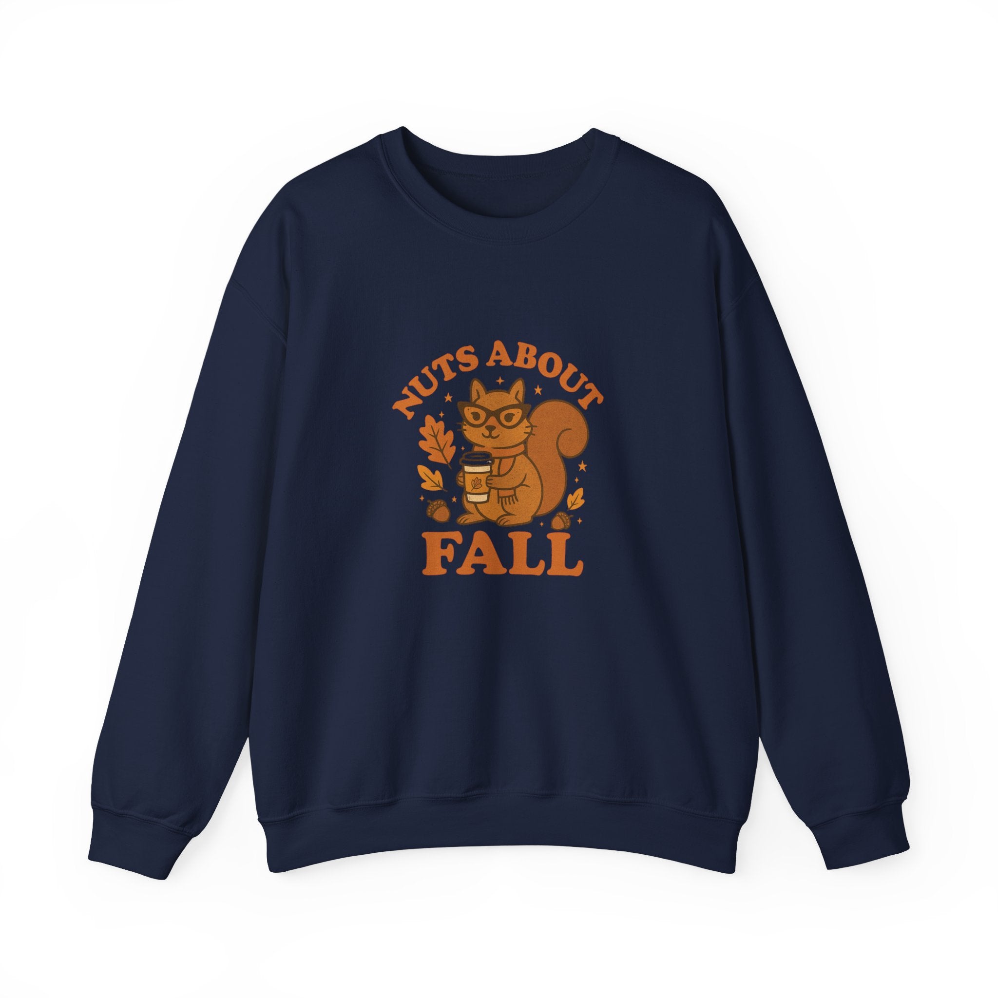 Funny Fall Squirrel Crewneck Sweatshirt - Nuts About Fall