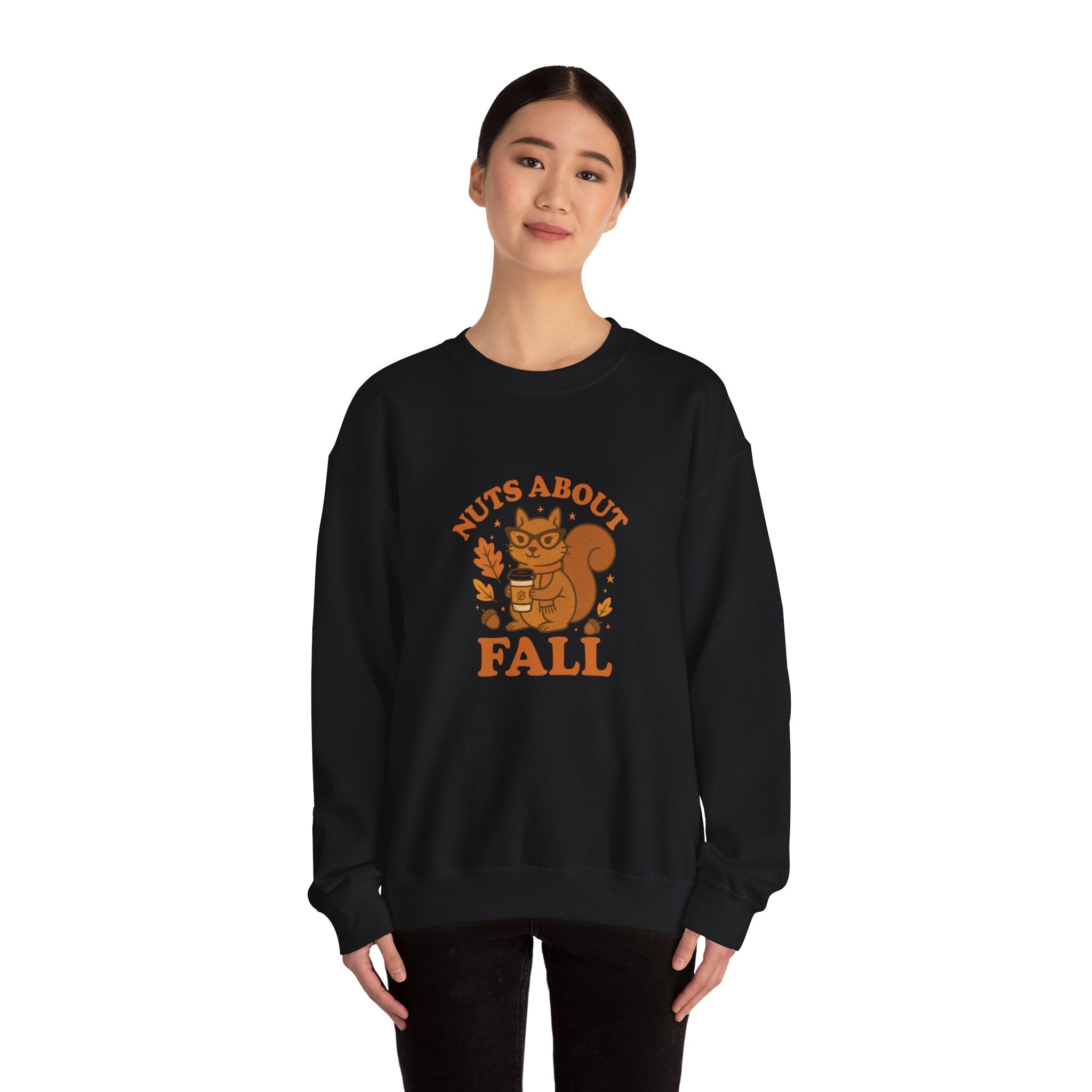 Funny Fall Squirrel Crewneck Sweatshirt - Nuts About Fall