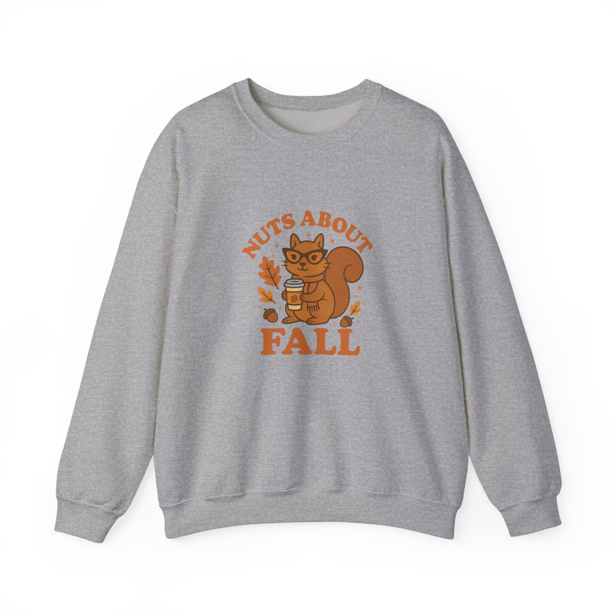 Funny Fall Squirrel Crewneck Sweatshirt - Nuts About Fall