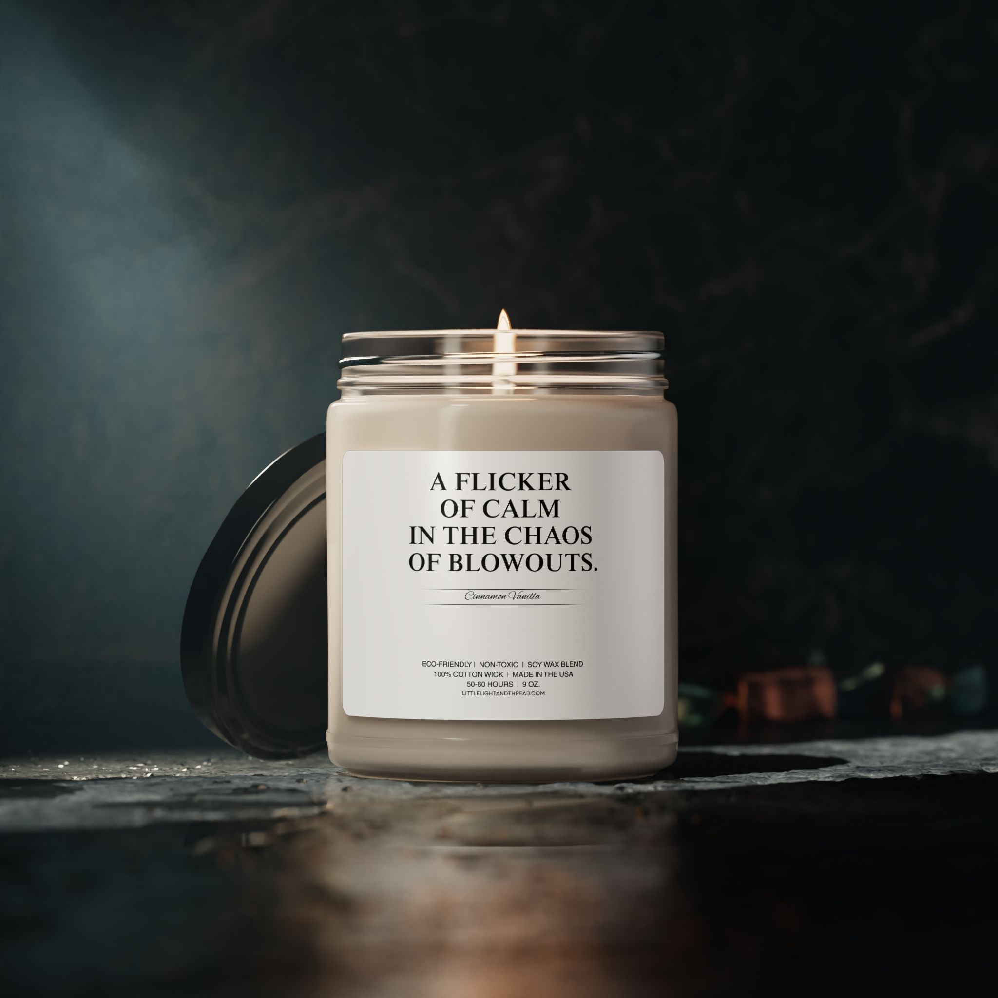 New Parents Gift Candle - A Flicker of Calm in the Chaos of Blowouts | Baby Shower Gift | Stress Relief Gift | Friend Gift | Cozy Home Decor | New Parents
