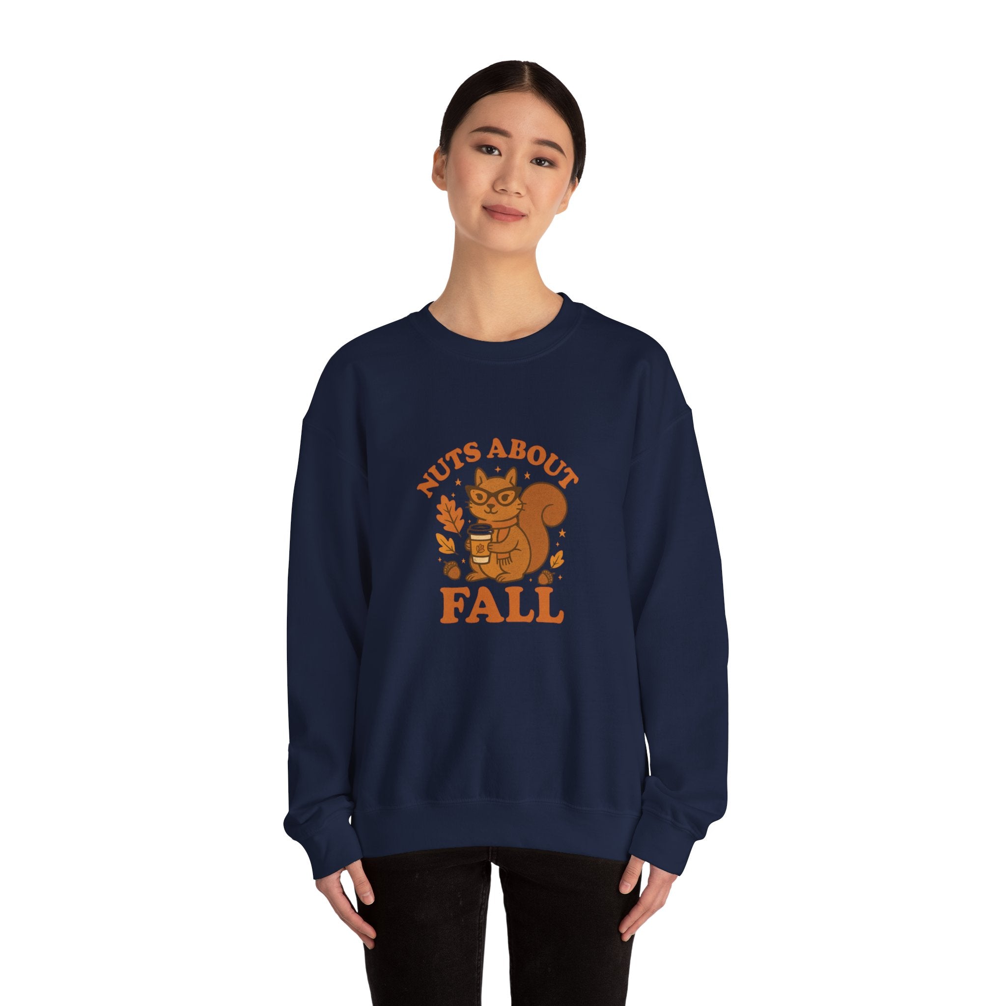 Funny Fall Squirrel Crewneck Sweatshirt - Nuts About Fall