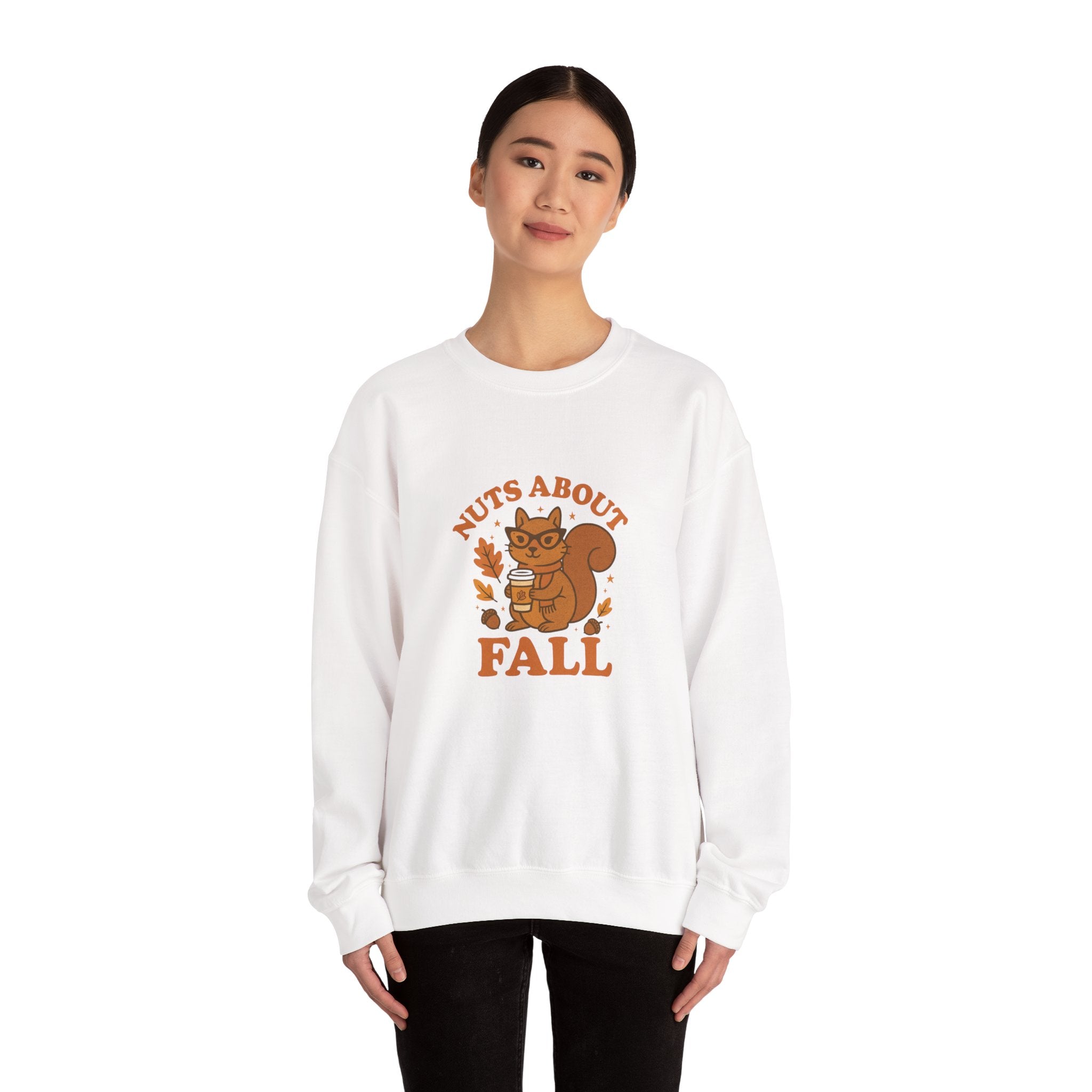 Funny Fall Squirrel Crewneck Sweatshirt - Nuts About Fall