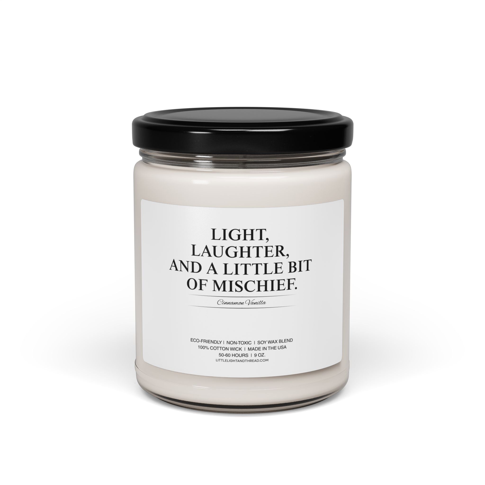 Gift Candle - Light, Laughter, and a Little Bit of Mischief | Fun Soy Candles | Stress Relief Gift | Friend Gift | Cozy Home Decor
