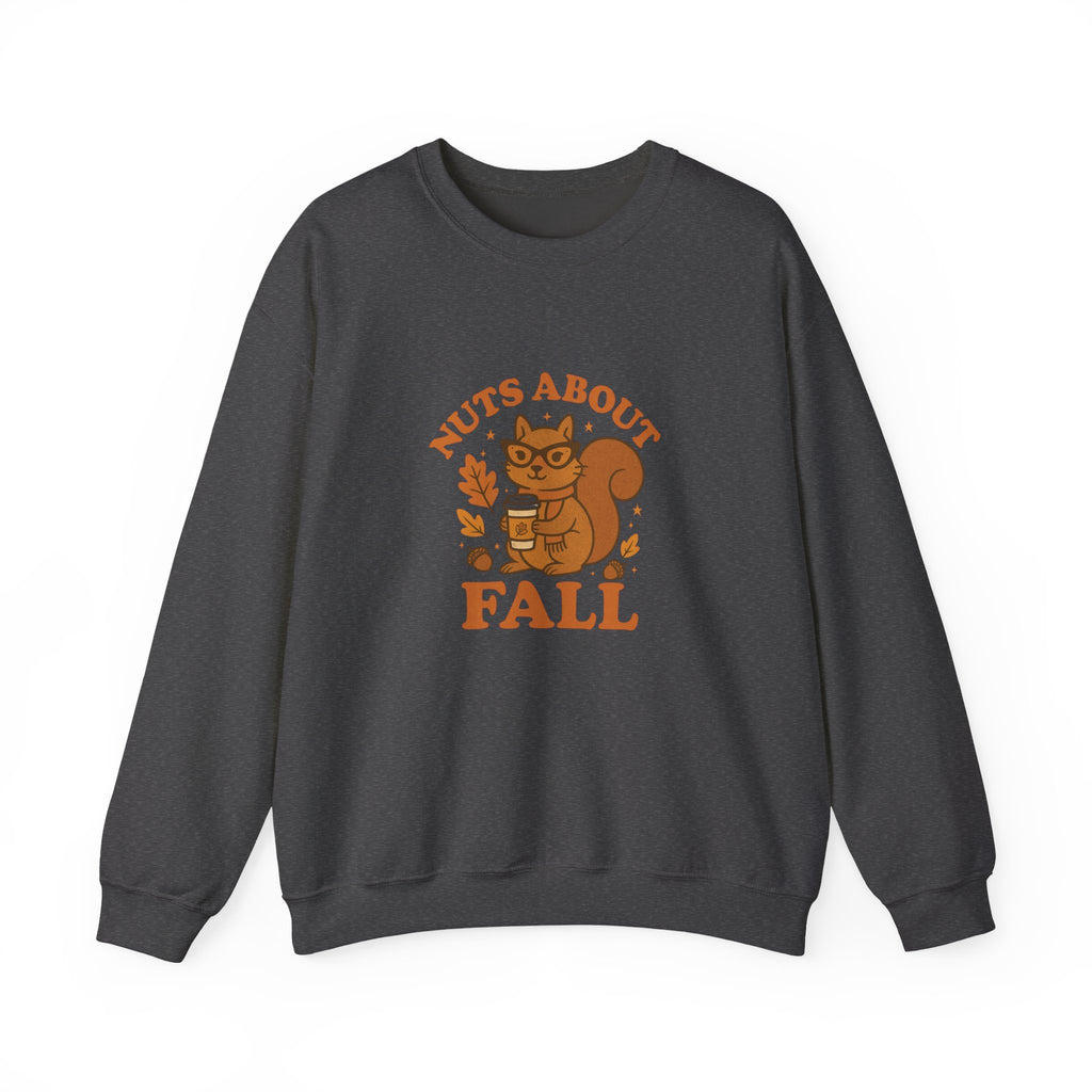 Funny Fall Squirrel Crewneck Sweatshirt - Nuts About Fall