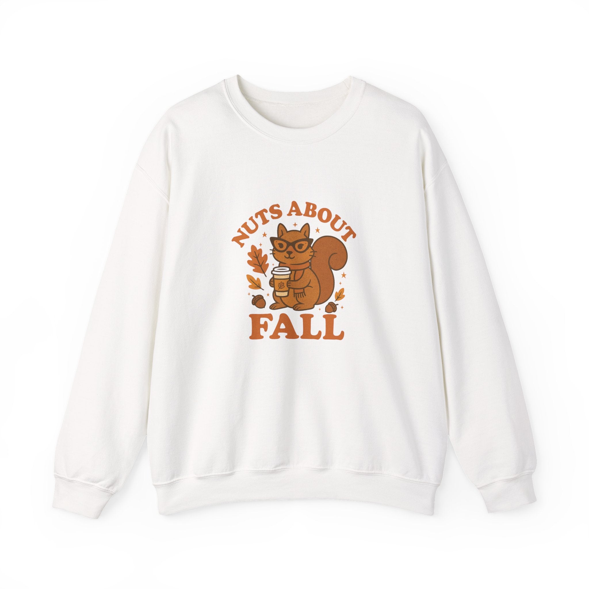 Funny Fall Squirrel Crewneck Sweatshirt - Nuts About Fall
